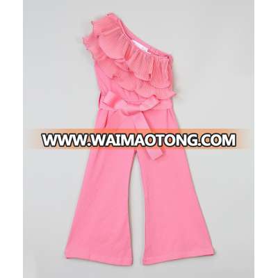 2015 Online Hot Sales One shoulder Pink Clothes Jumpsuits Girl Rompers Z-SP80724-9